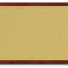 cork bulletin board, wood frame, sand colored cork