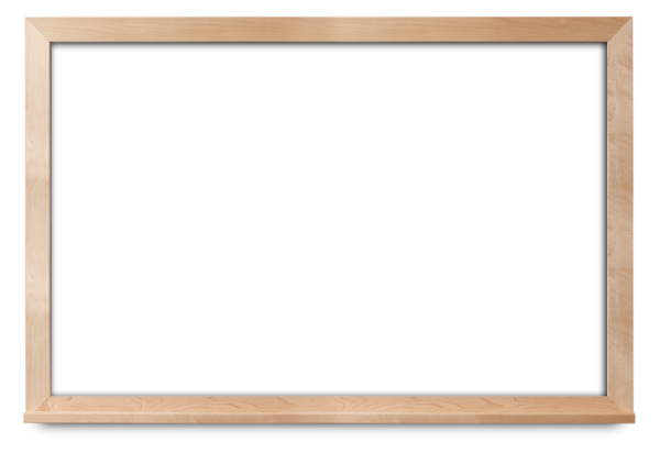 wide maple framed marker board