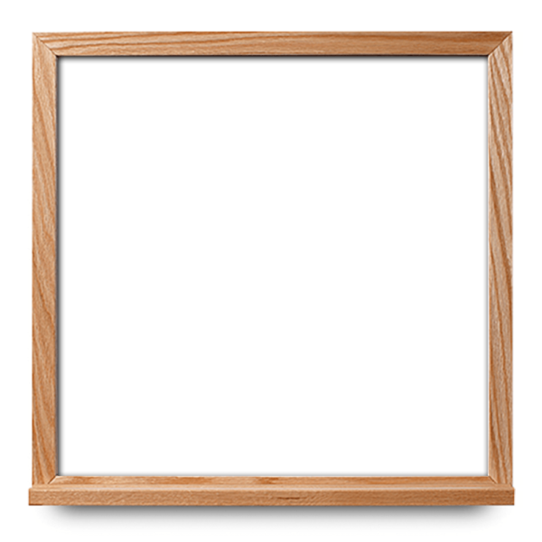 Narrow Oak Framed Whiteboards, Non-Magnetic Surface