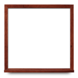 4x4 whiteboard, narrow mahogany frame