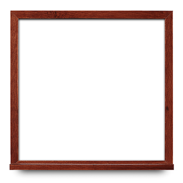 Narrow Mahogany Framed Whiteboards, Magnetic Surface