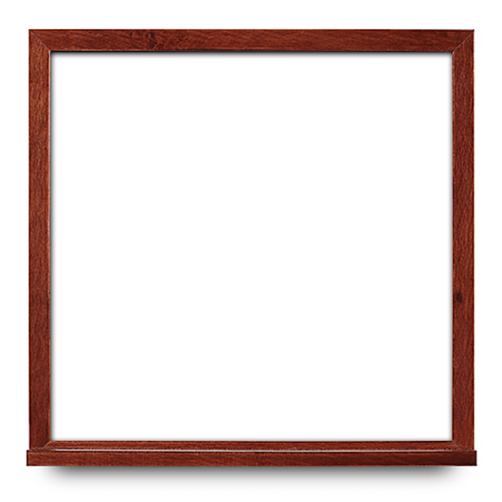 Narrow Mahogany Framed Whiteboards, Magnetic Surface