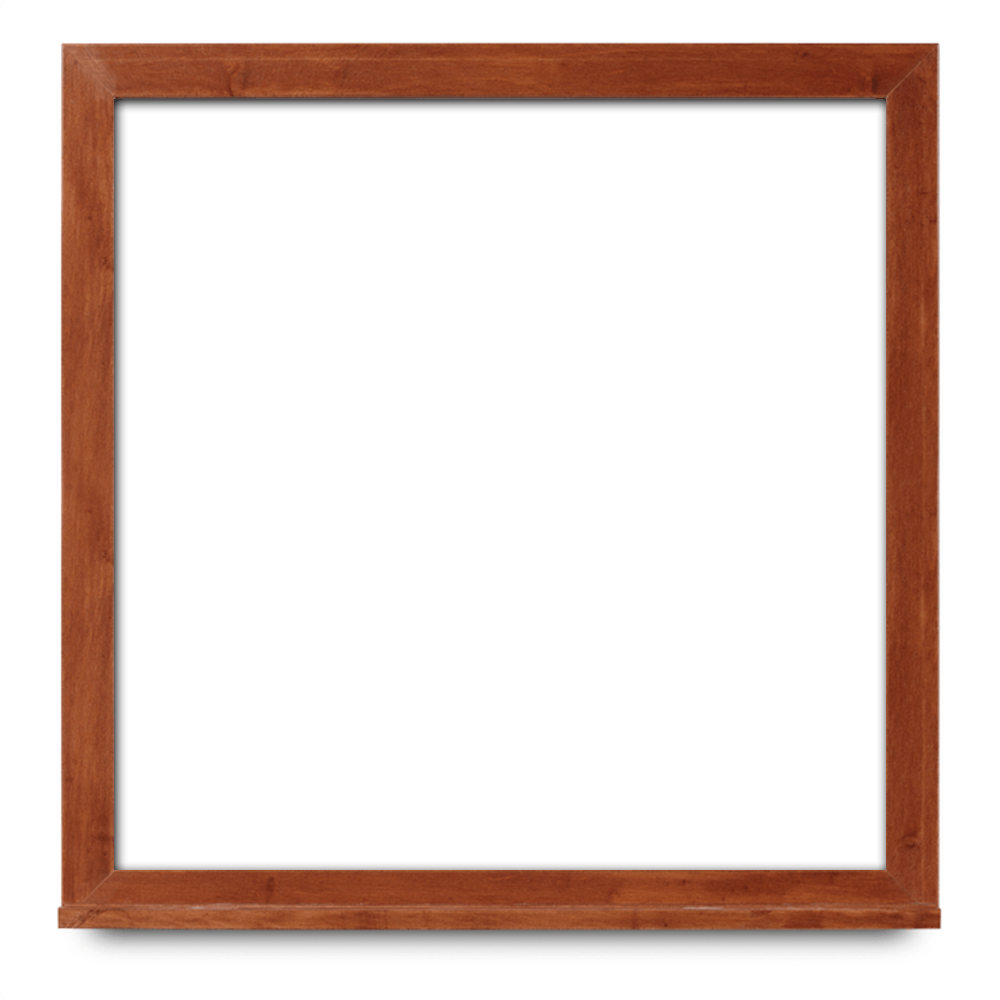 Wide Cherry Wood Framed Whiteboards, Non-Magnetic Surface