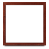 4x4 whiteboard, wide mahogany frame