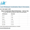 C-style dimensions - combination whiteboard-bulletin board