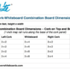 D style combination whiteboard-corkboard dimensions
