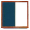 blue cork, 4x4 whiteboard, cherry frame
