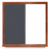 slate colored cork, 4x4 whiteboard, cherry frame