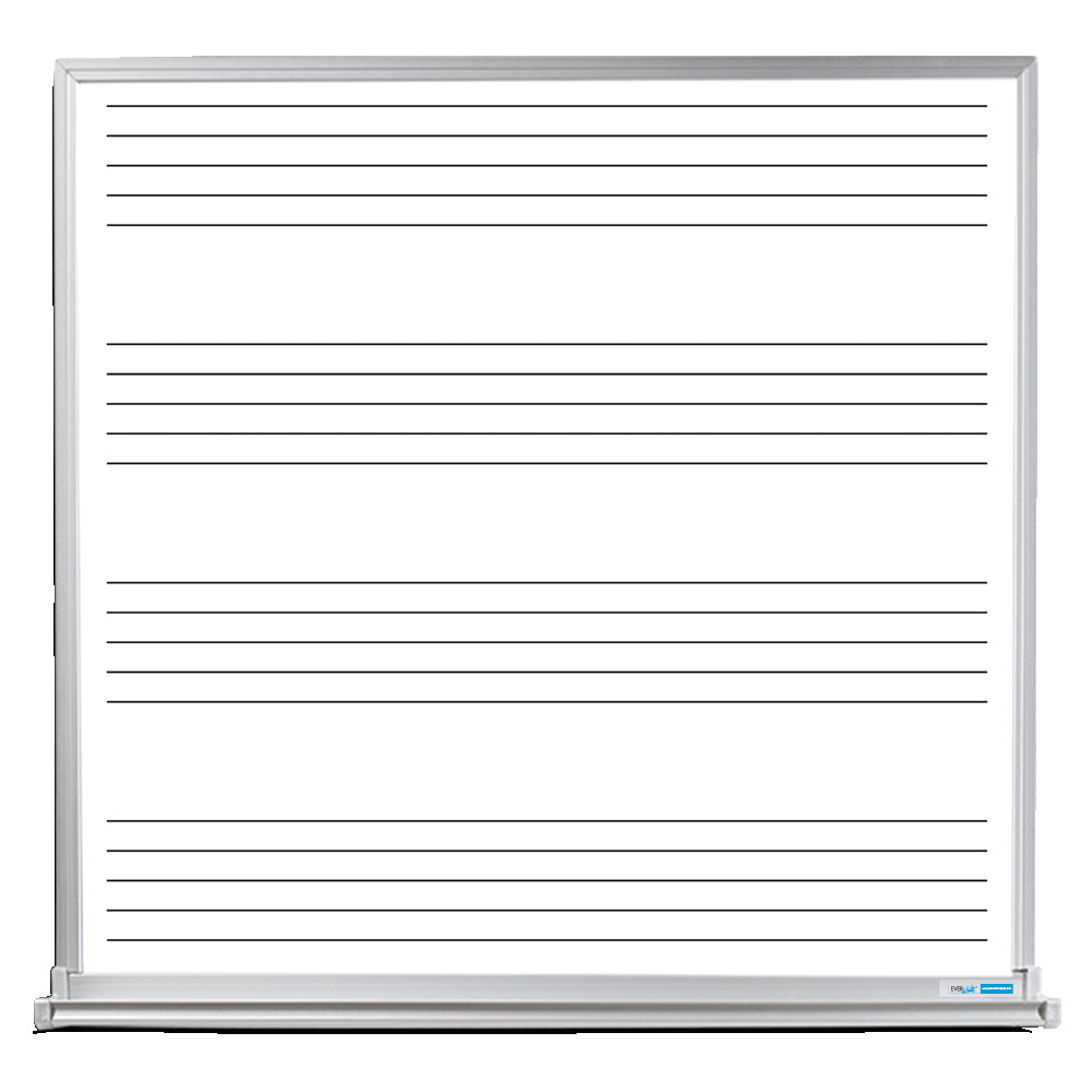 1.5x2-foot whiteboard with music staff lines