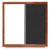 cherry frame, 4x4 whiteboard, charcoal cork