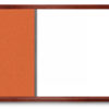 4x6 whiteboard with autumn-colored cork panel on left