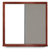 4x4 mahogany framed whiteboard with cork, stone color