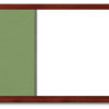 4x6 whiteboard with grass colored cork on left side