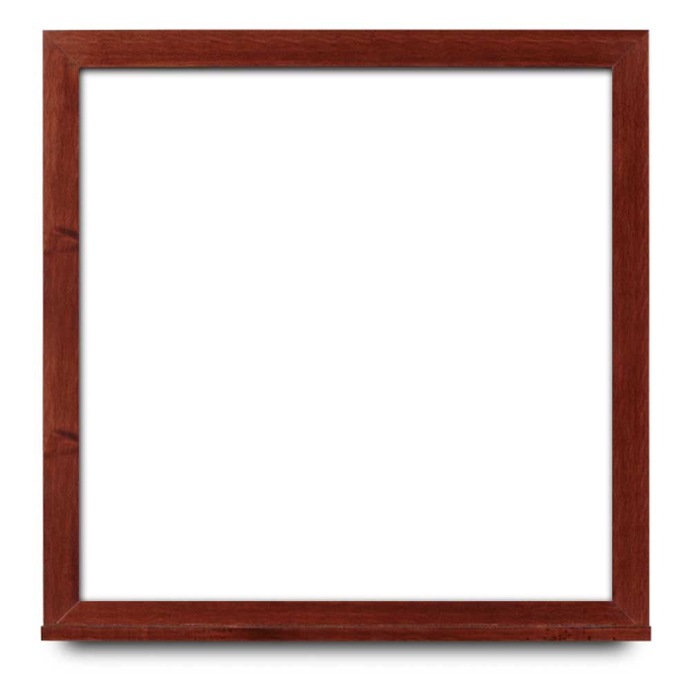 1.5x2-foot whiteboard with wide mahogany frame