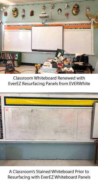renewed classroom whiteboard