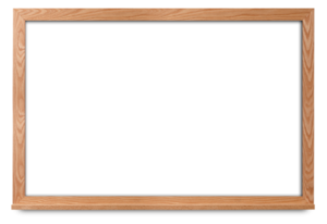 marker board with wide oak frame