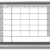 1-month calendar whiteboard, gray, 2x3 aluminum frame