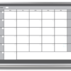 1-month calendar whiteboard, gray, 4x6 aluminum frame