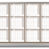 12-month calendar whiteboard, beige, 4x6 and 4x8 aluminum frame