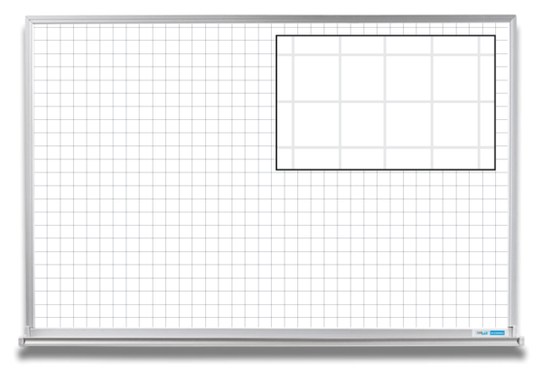 2-inch ghost grid whiteboard, inset view, 4x6-4x8