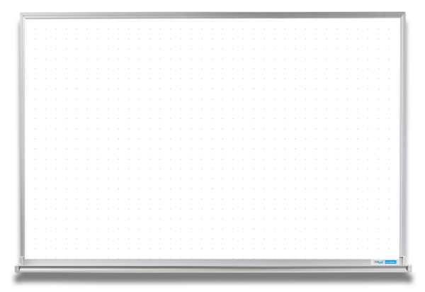 whiteboard with 2-inch ghosted dot pattern under dry erase surface, 4x6 and 4x8 frame