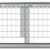 2-month calendar whiteboard, gray, 2x3 aluminum frame