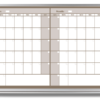 2-month calendar whiteboard in beige, 2x3 aluminum frame