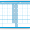 2-month calendar whiteboard, blue, 3x4 aluminum frame