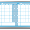 2-month dry erase calendar whiteboard, blue, 4x6aluminum frame