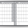 2-month whiteboard calendar, gray, 3x4 aluminum frame