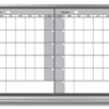 2-month whiteboard calendar, gray 4x6 aluminum frame