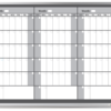 3-month whiteboard calendar, gray, 3x4 aluminum frame