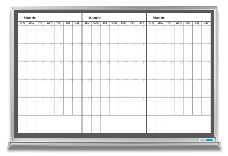 3 Month Whiteboard Calendar Customize and Print