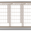 3-month calendar whiteboard, beige, 4x6 and 4x8 aluminum frame