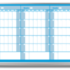 3-month calendar whiteboard, blue, 4x6 and 4x8 aluminum frame