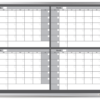 4-month whiteboard calendar, gray, 3x4 aluminum frame