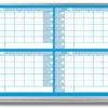 4-month dry erase calendar whiteboard, blue, 4x6 aluminum frame