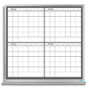 4-month calendar whiteboard, black and white, 4x4 aluminum frame