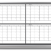 4-month calendar whiteboard, black and white, 4x6 aluminum frame