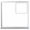 4x4 whiteboard with 2-inch ghost dot grid