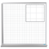 4x4 whiteboard with 2-inch ghost grid