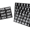 whiteboard calendar magnet set - months and days