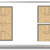 basketball court coaching whiteboard - 4x6 frame