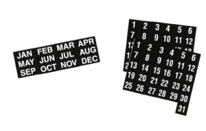 whiteboard calendar month and date magnets