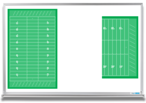 football field coaching whiteboard - 4x6 frame