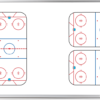 hockey ice rink coaching whiteboard - 3x4 frame