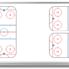 hockey ice rink coaching whiteboard - 4x6 frame