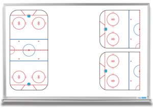 hockey ice rink coaching whiteboard - 4x6 frame