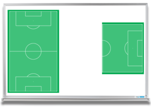 soccer field coaching whiteboard - 4x6 frame