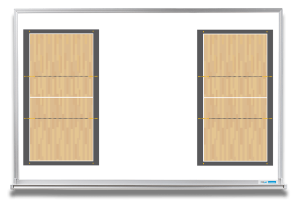 volleyball coaching whiteboard - 4x6